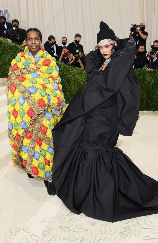 A$AP Rocky and Rihanna were one of the last guests to arrive. Picture: Getty Images