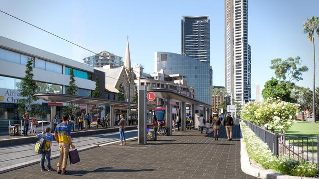 Future light rail stop at Prince Alfred Square.