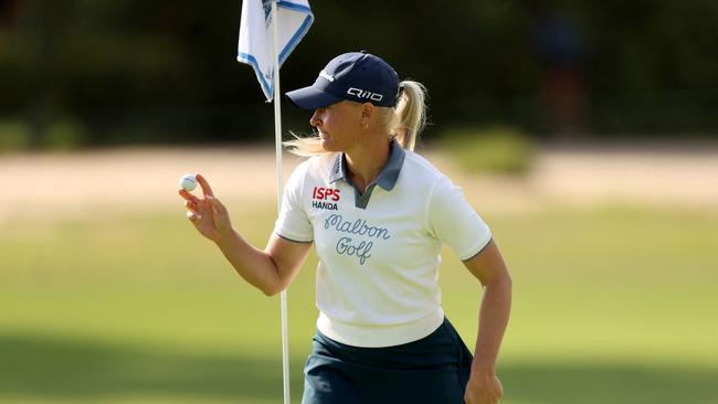 Charley Hull during the first round of last month’s JM Eagle LA Championship. (Photo by Meg Oliphant / GETTY IMAGES NORTH AMERICA / Getty Images via AFP)