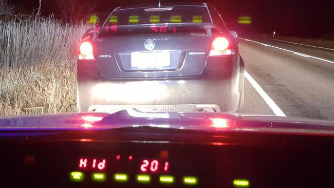 A P-plater was clocked travelling at 201km/h in a 100km/h zone near Clare.