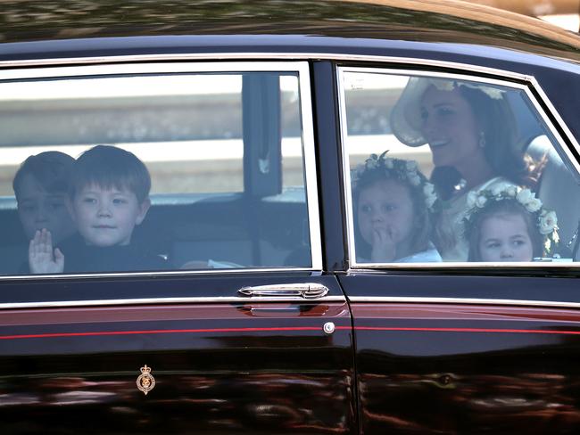 The adorable bridal party. Picture: AFP