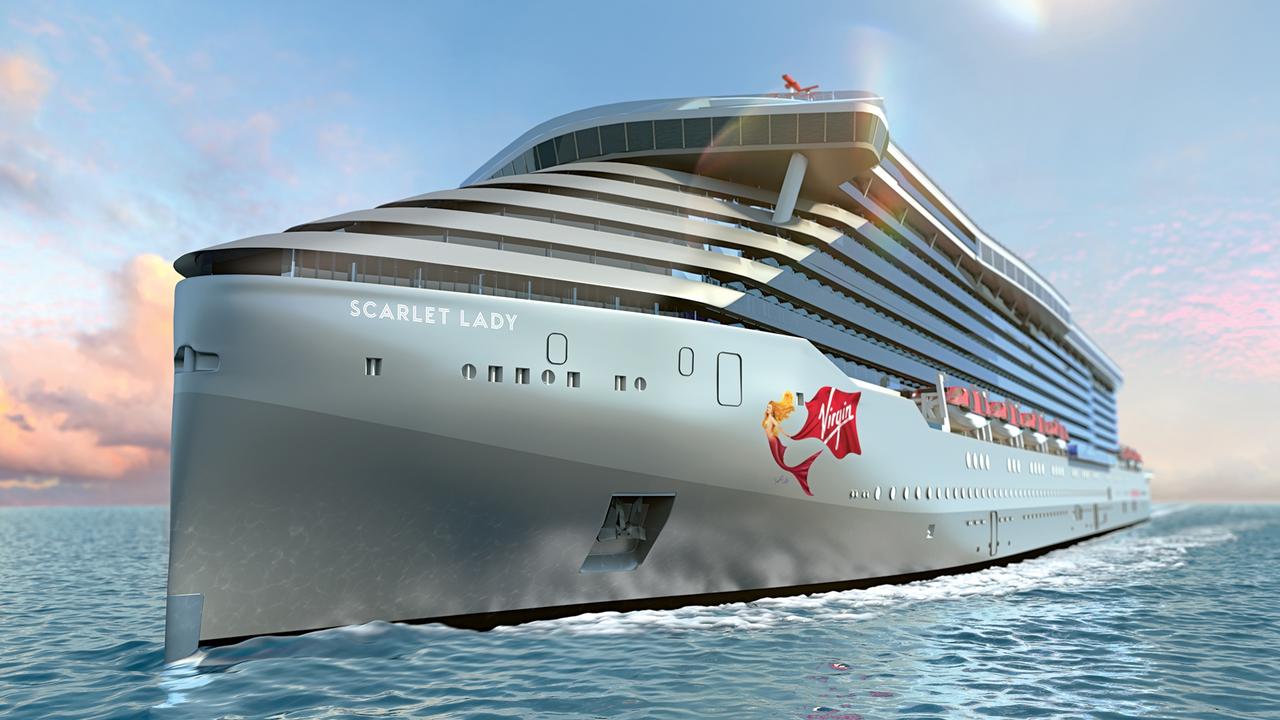 The Scarlet Lady takes her maiden voyage in April 2020. Picture: Virgin Voyages