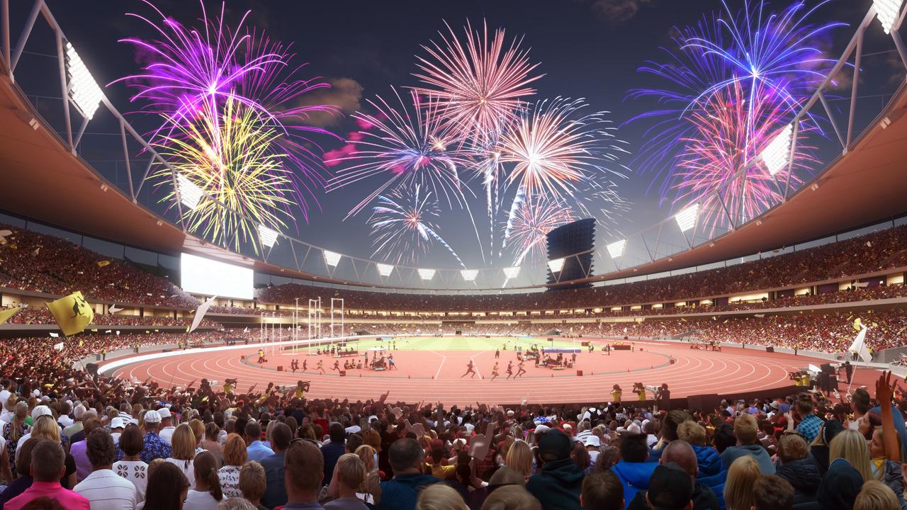 Artist’s impression of the proposed Gabba redevelopment. Picture: Supplied