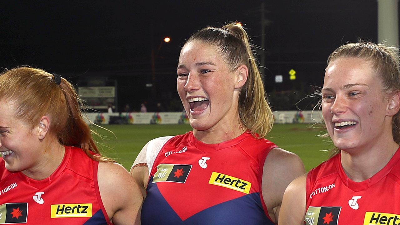 Tayla Harris is back for the Demons. (Photo by Kelly Defina/Getty Images)