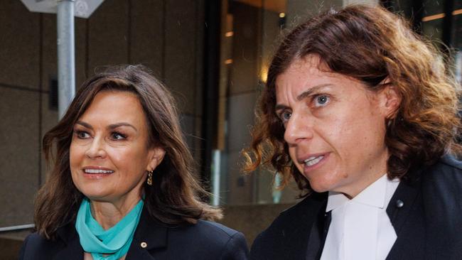 Lisa Wilkinson and her barrister Sue Chrysanthou. Picture: NCA NewsWire/David Swift.