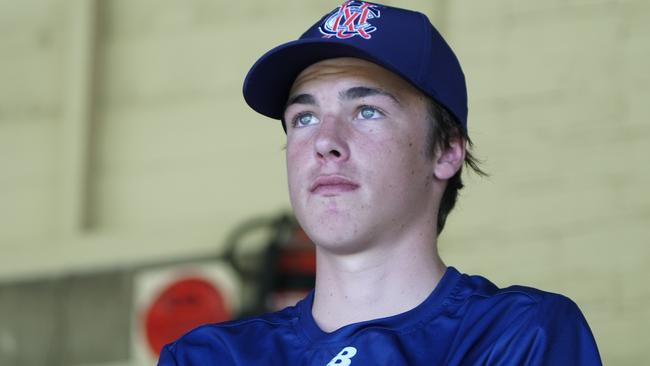 Dowling Shield: Jack Harwood, son of former Victoria bowler Shane Harwood. Picture: Valeriu Campan