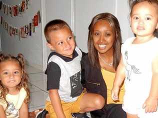 Ioana (Vonn) Tiaaleaiga with her three children Xavier, 5, Harmony, 4, and Loriel, 2 before she died from a rare cancer last month.