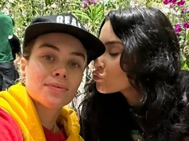 Australian singer songwriter Tash Sultana with partner Jaimie. Picture: Instagram