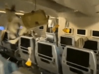 Terrifying footage of fatal turbulence that left elderly passenger dead and 71 injured
