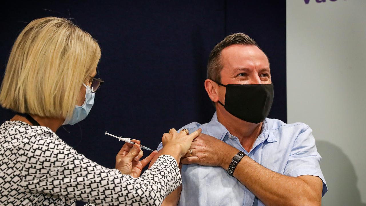 Premier Mark McGowan got the AstraZeneca vaccine. Picture: Colin Murty/The Australian