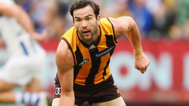 Jordan Lewis’s future at Hawthorn is uncertain. Picture: Getty