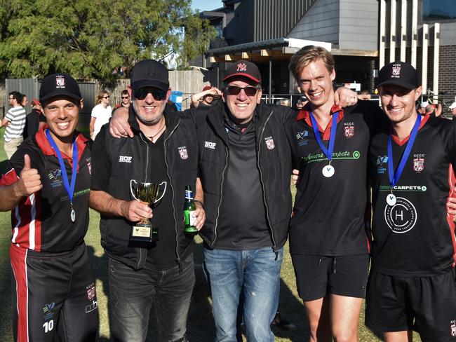 Captain Will Russell, chairman of selectors Matthew Stahmer, Ron Weil (club photographer), Lachlan Mahon and Henry Hall.