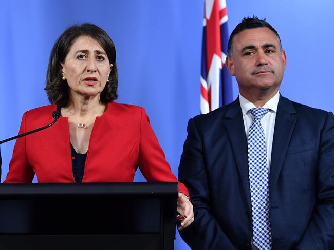 NSW Premier Gladys Berejiklian and Deputy Premier John Barilaro last week.