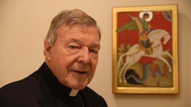 Cardinal George Pell at home on Friday. Picture: Victor Sokolowicz