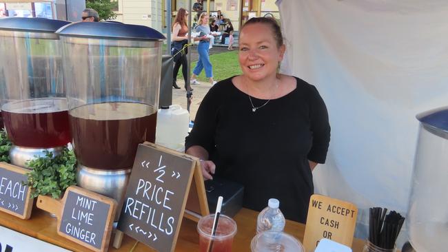 Melanie Beattie from Outback Spirit Iced Tea at the Relish Food & Wine Festival.