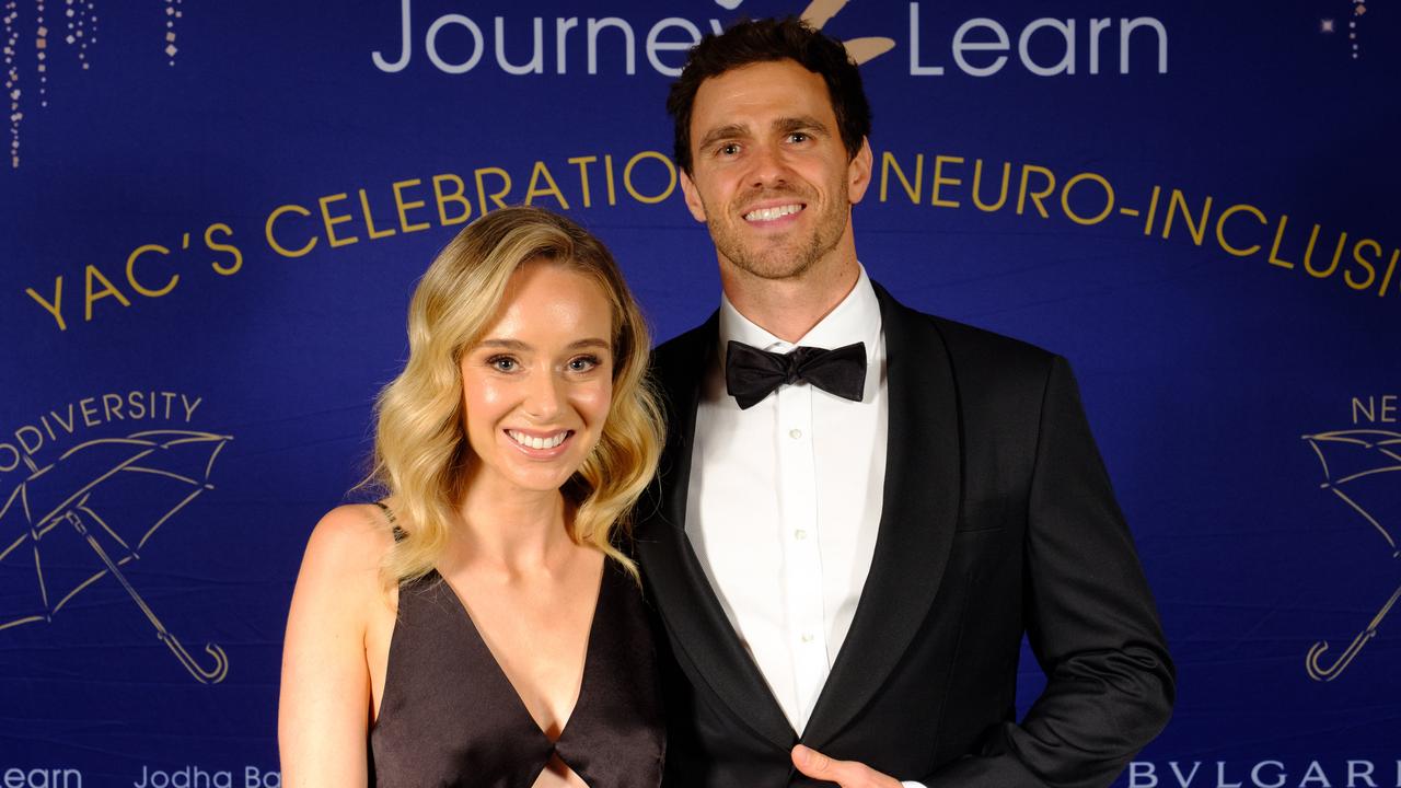 Ashlee Campbell and Alex Mogilevski at the Journey 2 Learn Charity Ball 2024 at Gold Coast Convention and Exhibition Centre for Gold Coast at Large. Picture: Chasen Green