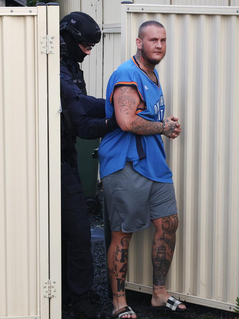 NSW Police Force Raptor Squad raid on a property in Merrylands. The rental of Jade Heffer and Trent Jeske raided and they are taken into custody. Picture: Rohan Kelly/Daily Telegraph.