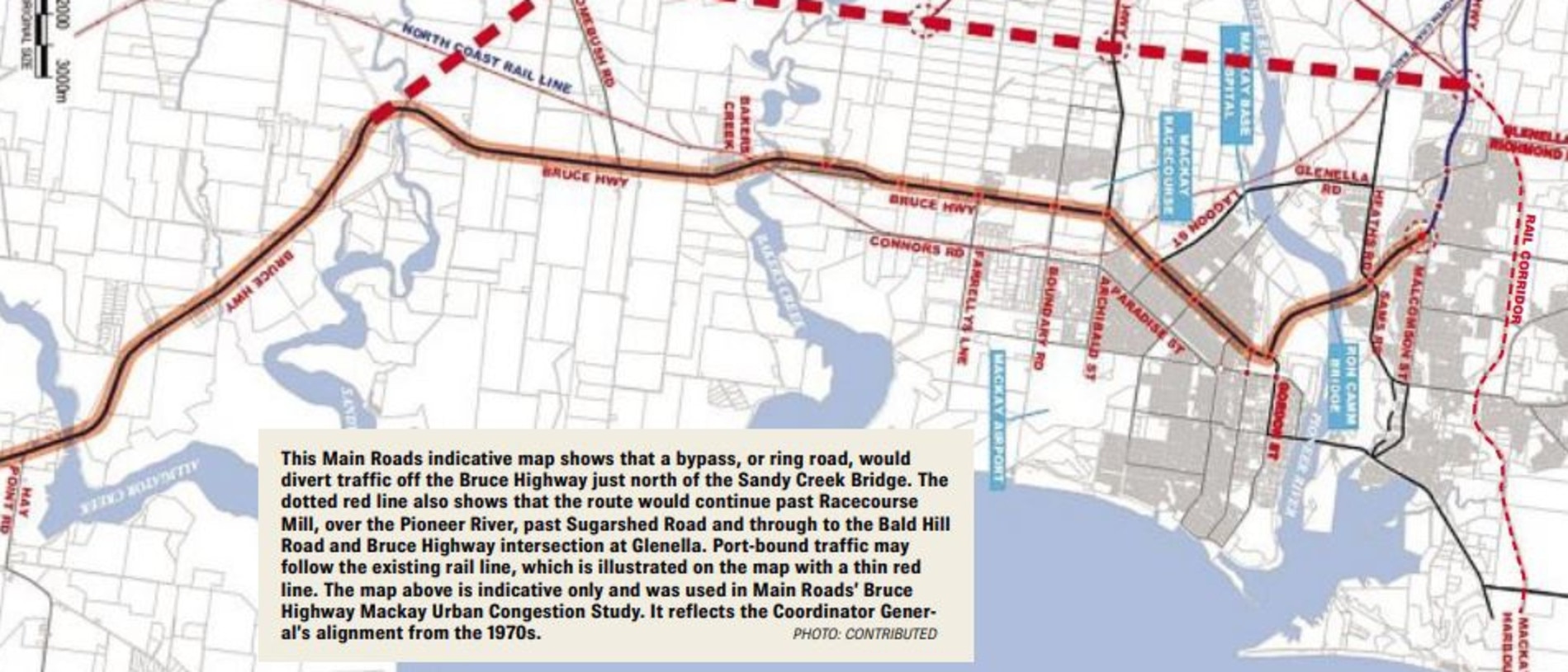 The original plans for the Mackay Ring Road as unveiled by the Daily Mercury on August 4, 2010. Picture: Contributed