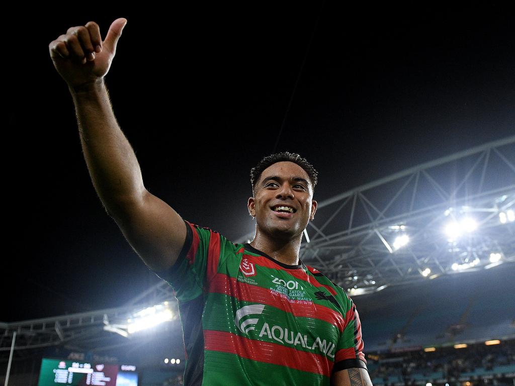 Photos: Rabbitohs all smiles after defeating Raiders | Daily Telegraph