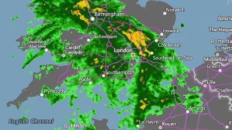 Rain radar ahead of second Ashes Test. Picture: Supplied