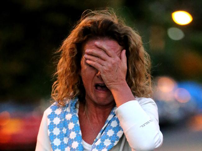 Collaroy resident Zara Silk reacts when she sees her home destroyed / Picture: John Grainger