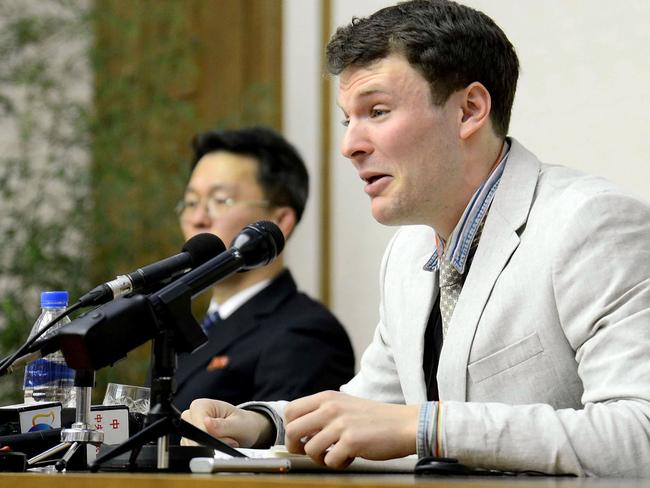 Otto Warmbier died of still unexplained brain injuries. Picture: AFP/ KCNA via KNS