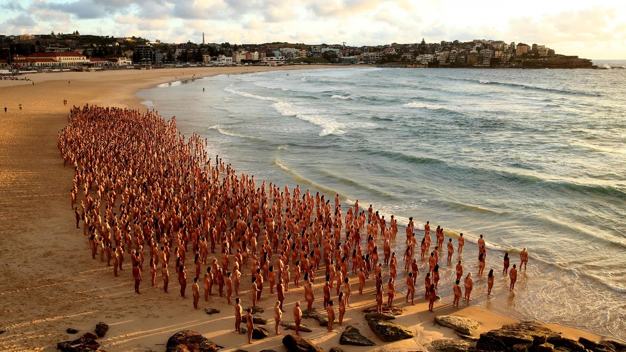 Tunick and his faithful took over Bondi Beach in 2022. Picture: Don Arnold/WireImage