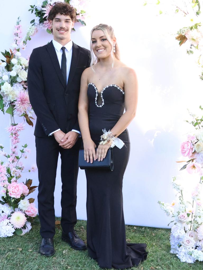 Chelsea with formal partner at the 2024 St Ursula's College formal.