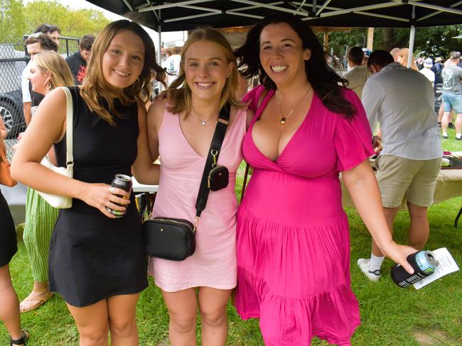 Kalani Shepherd, Ruby Brosnan and Emily Nicoll at the Alex Scott &amp; Staff Woolamai Cup on Saturday, February 8, 2025. Picture: Jack Colantuono