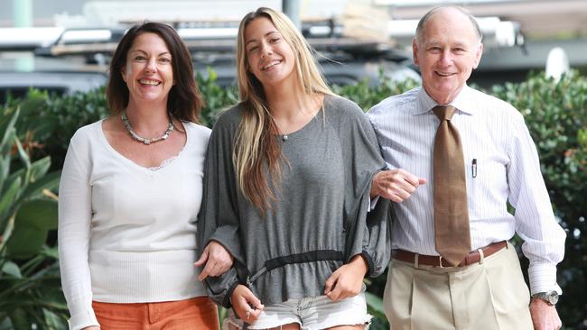 Three generations of the Weis family, Les, daughter Julie (white shirt) and granddaughter Lucy.