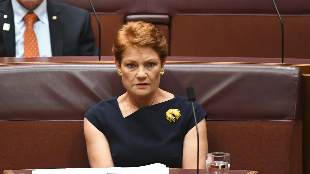 One Nation Senator Pauline Hanson made headlines again this week with her controversial comments. Picture: AAP Image/Lukas Coch