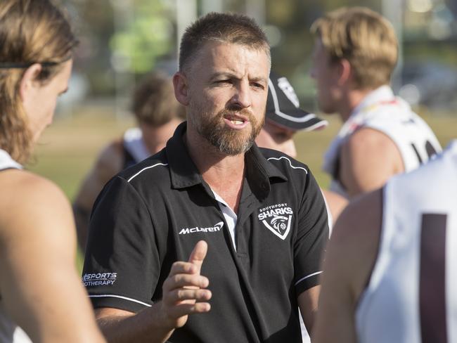 Southport Sharks assistant coach Matthew Lappin. Picture credit: TJ Yelds, NEAFL.