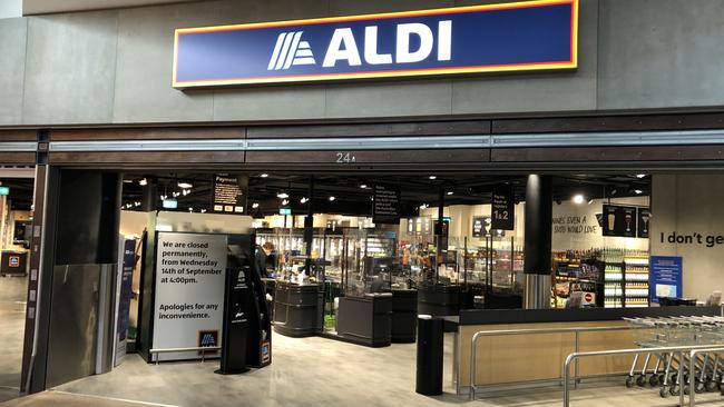 The ALDI supermarket on Manly Wharf at Manly, pictured on Monday. It will close on September 14. Picture: Jim O'Rourke