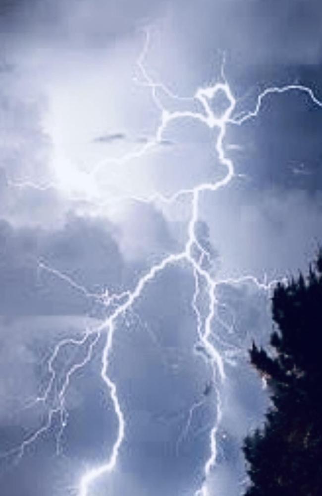 Andrea Bogart said: "Impressive lightning show. I haven’t seen a storm like this in years. Photo captured leaving the hospital at 23.50pm".