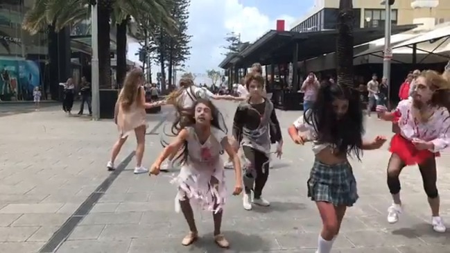 Zombie flashmob on the Gold Coast