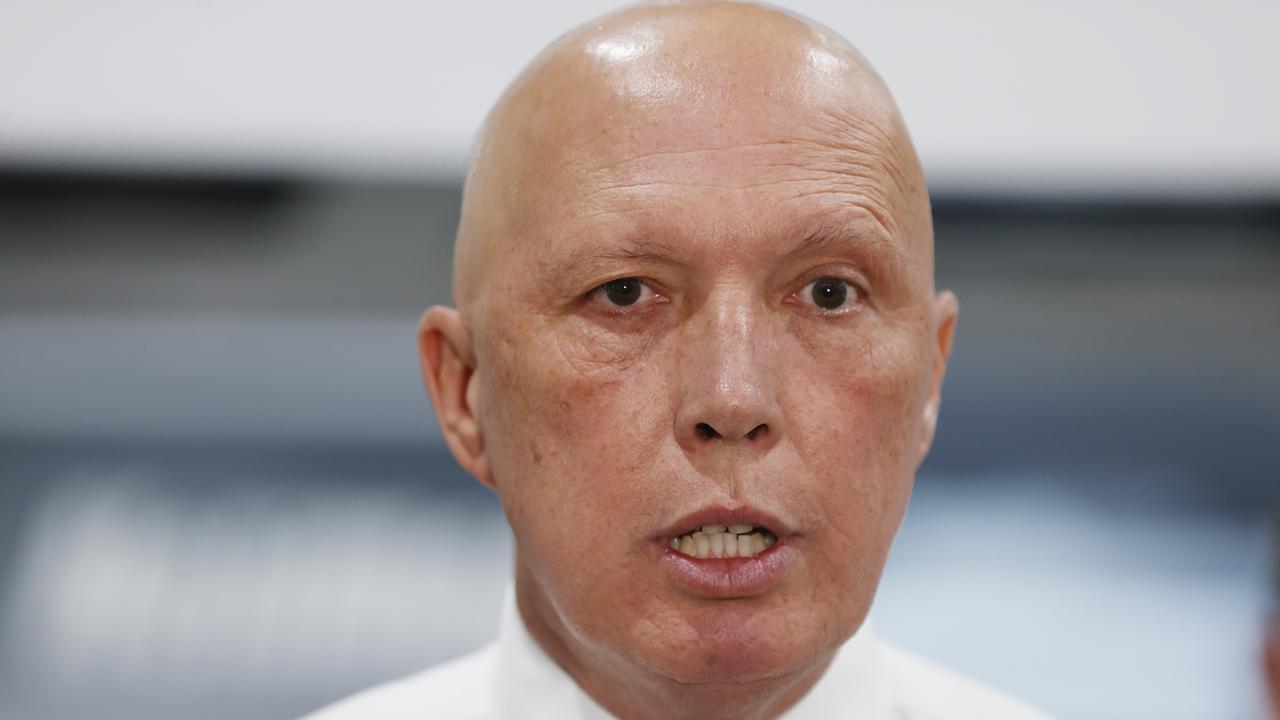 Defence Minister Peter Dutton has explained why he didn’t go to the Solomon Islands. Picture: Lachie Millard