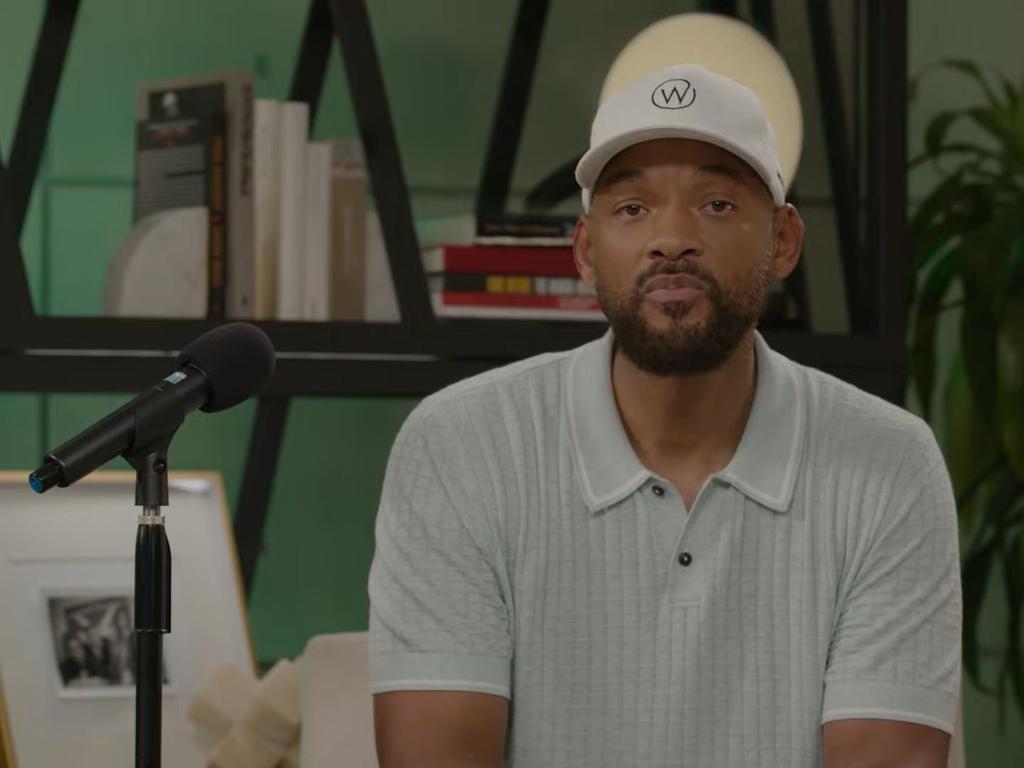 Will Smith has broken his silence in a video posted to YouTube addressing and apologising for the moment he slapped Chris Rock at the Academy Awards. Picture: YouTube