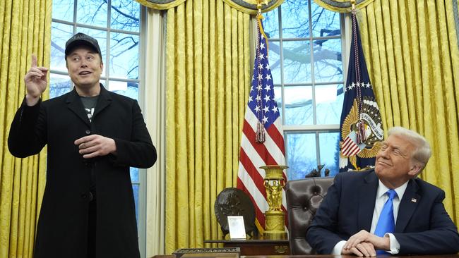 Tesla’s Elon Musk has closely aligned himself with Donald Trump. Picture: AP Photo