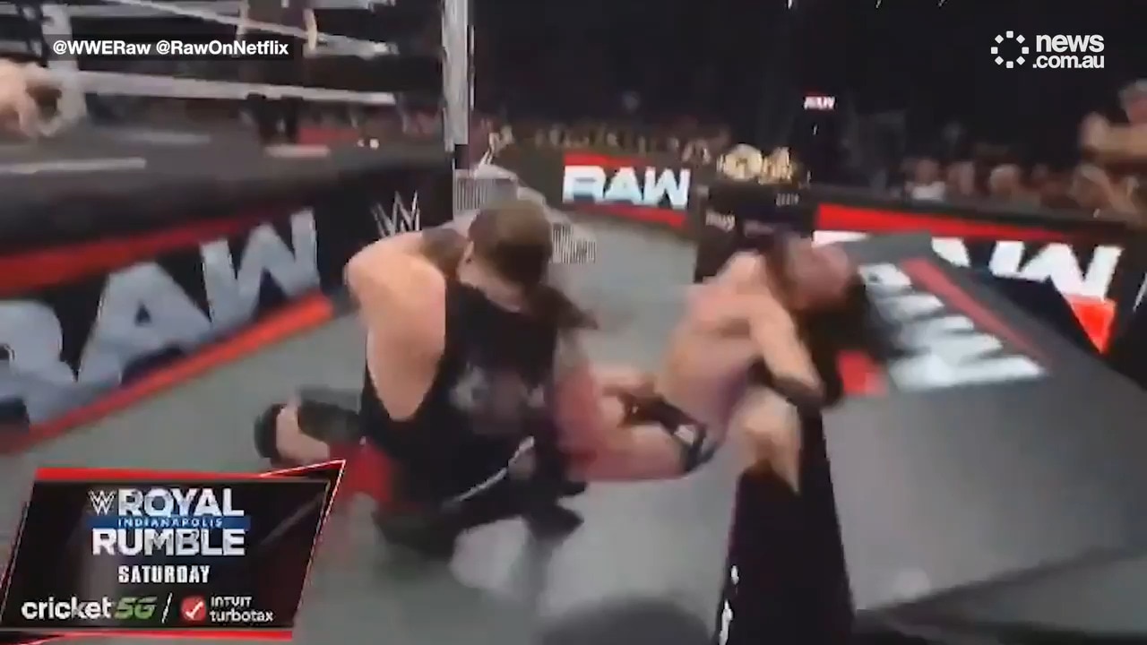 WWE star collapses after sickening stunt mishap