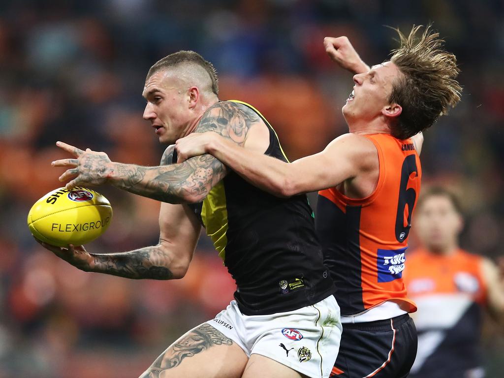 SuperCoach stars Dustin Martin and Lachie Whitfield have new positional changes in 2020