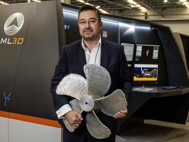 25th July, 2023: AML3D interim chief executive Sean Ebert in Adelaide. 3D printing company AML3D is capitalising on AUKUS with several contract wins with US Department of Defence.  Picture by Kelly Barnes