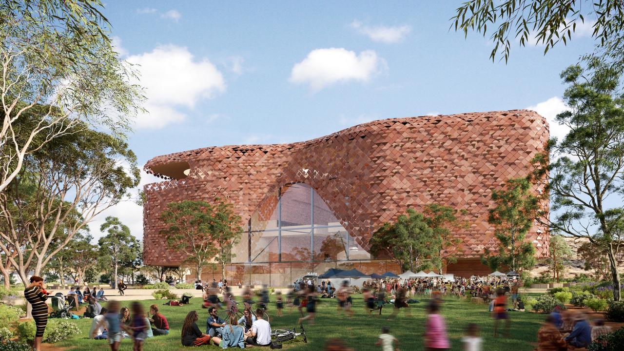 Concept pictures of the exterior of the National Aboriginal Art Gallery in Alice Springs. Picture: Supplied