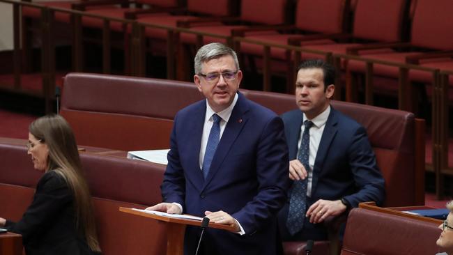 Queensland Liberal Senator Paul Scarr during his first speech to parliament. Picture: Gary Ramage