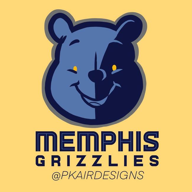 Memphis Grizzlies v Winnie the Pooh. Picture: pkairdesigns/Instagram