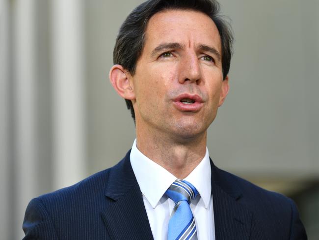 Minister for Education Senator Simon Birmingham said business often led the way on social reforms. Picture: AAP//Mick Tsikas