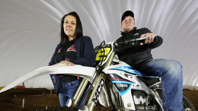 Barbara and Matt Bartolo owners of Sydney Indoor MX Dome. Picture: John Fotiadis