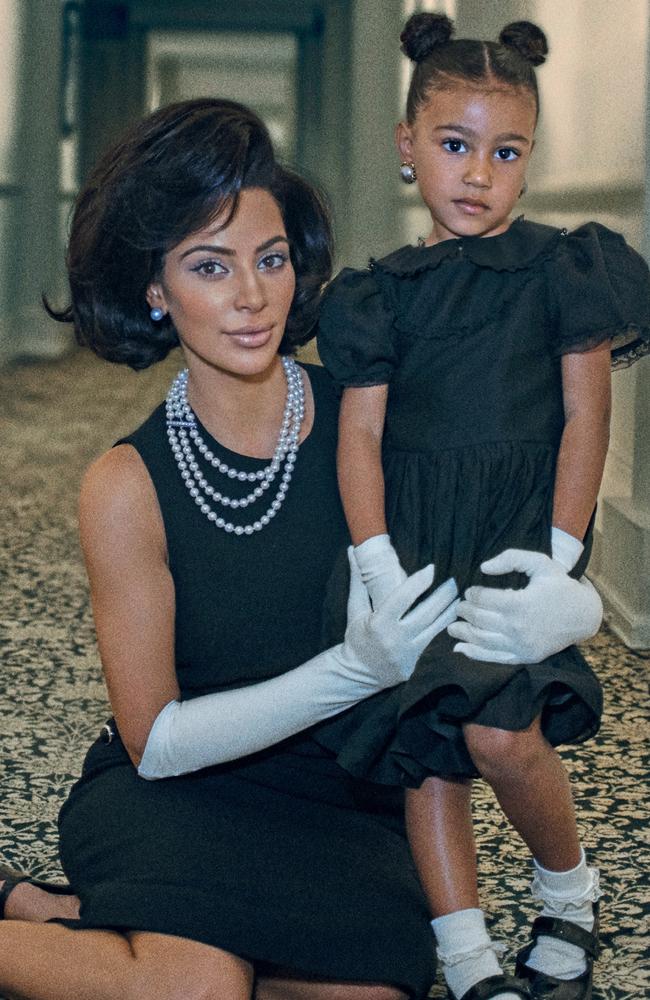 Kim Kardashian and North West pose for Interview Magazine’s September 2017 issue. Picture: Steven Klein for Interview