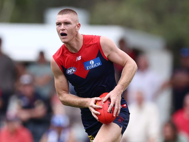 Adam Tomlinson in action against the Kangaroos. Picture: Michael Klein