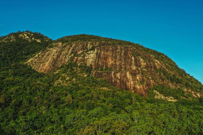 The Mount Jukes Eco Resort, built from scratch by yoga aficionado David Deakin, holds glamping tents and a half-moon shaped house that face Mt Jukes and Mr Deakin says the â€œenergyâ€ of the property has to be experienced to be understood. Picture: Contributed