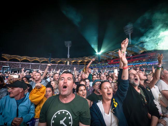 Pearl Jam's show at Carrara on the Gold Coast last night. Picture: Simone Gorman-Clark